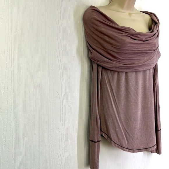 Free People - We The Free Cosmo Off The Shoulder Long Sleeve Lightweight Top SM - Picture 4 of 10